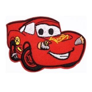 New! Iron On Patch, looks like Pixar’s Cars Lightning McQueen race car